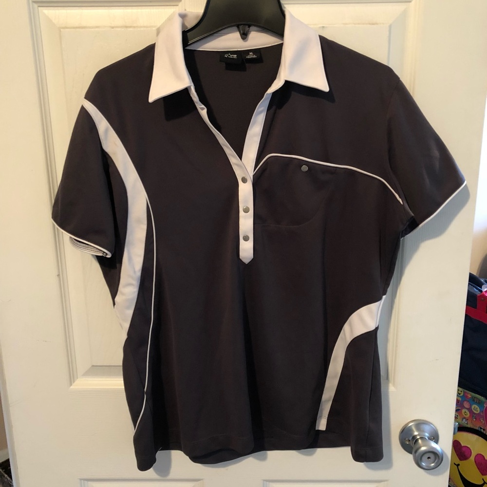 Grey and White Golf Polo style shirt